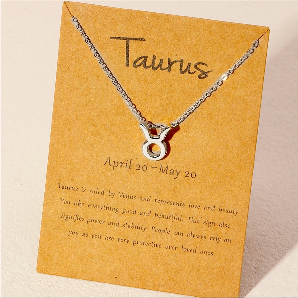 Last one! Taurus zodiac sign necklace